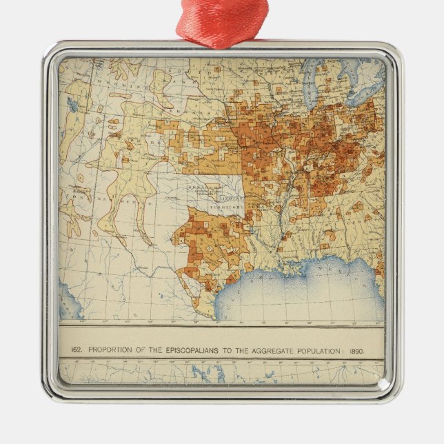 39 Disciples of Christ, Episcopalians 1890 Metal Ornament (Front)