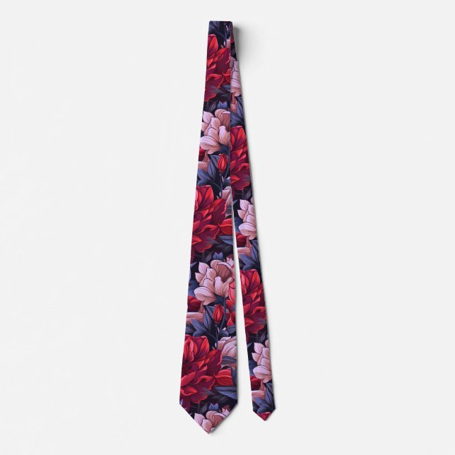 #39 Floral Pattern Neck Tie (Front)
