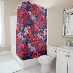 #39 Floral Pattern Shower Curtain