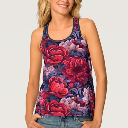 39 Floral Pattern Tank Top