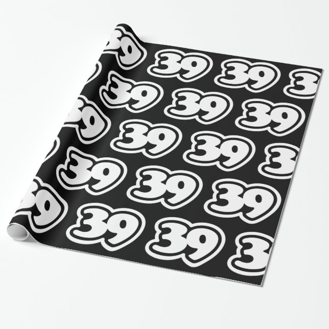 39 Japanese Slang Sankyu Wrapping Paper (Unrolled)
