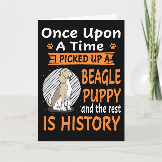 39 One Upon A Time  Beagle Puppy Card (Front)