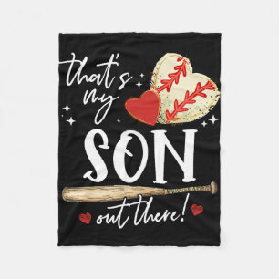 #39;s My Son Out There Baseball Mama Mom Mothers D Fleece Blanket