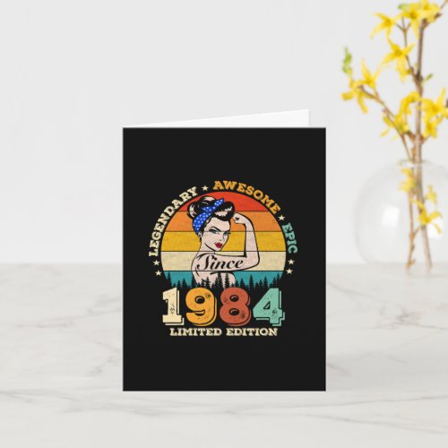39 Year Old 1984 Vintage Gift Women 39th Birthday Card