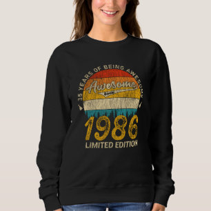 39 Year Old 1986 Retro Awesome 39th Birthday Gift Sweatshirt