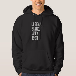 39 Year Old 39th Birthday Legend Since July 1983 Hoodie