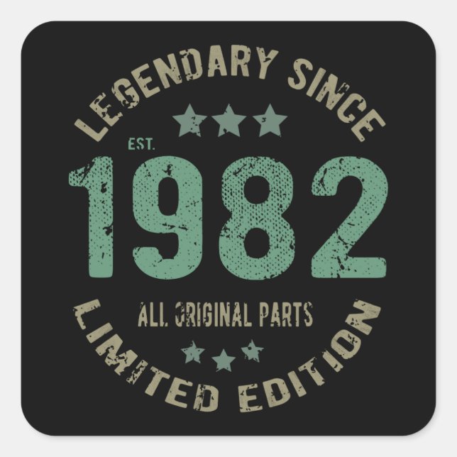 39 Year Old Bday Legend 39th Birthday Square Sticker (Front)