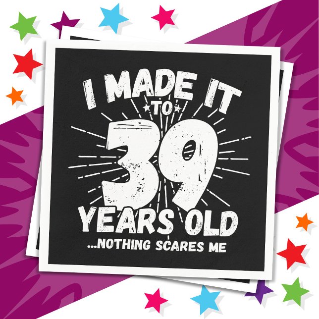39 Year Old Sarcastic Meme Funny 39th Birthday Napkins (Creator Uploaded)