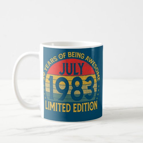 39 Year Old Vintage July 1983 Limited Edition Coffee Mug