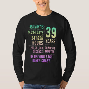 39 Years Married Funny 39th Wedding Anniversary T-Shirt
