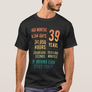 39 Years Married Funny 39th Wedding Anniversary T-Shirt