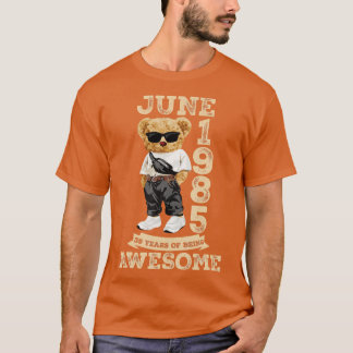 39 Years Of Being Awesome June 1985 Cool 39Th Birt T-Shirt