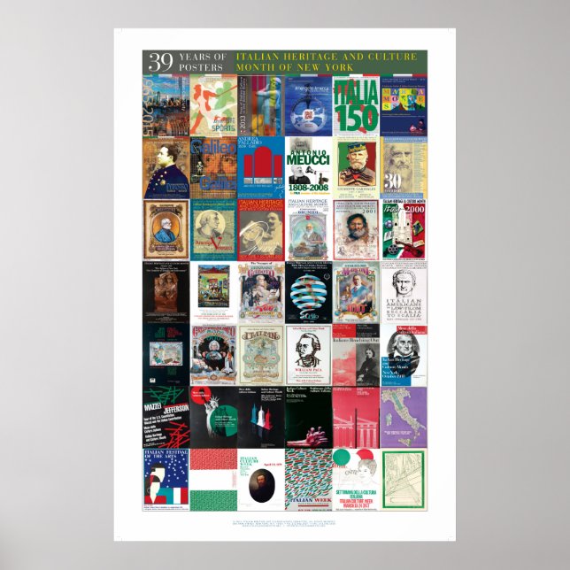 39 Years of Italian Culture Poster (Front)