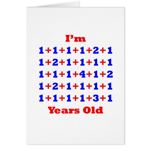 39 Years old! Cards (Front)