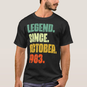 39 Years Old Legend Since October 1983 39th Birth T-Shirt