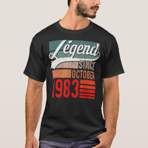 39 Years Old Legend Since October 1983 39th Birth T-Shirt