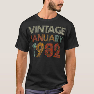 39 Years Old Retro Birthday Gift Vintage January 1 T-Shirt