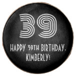 [ Thumbnail: 39th Birthday - Art Deco Inspired Look "39", Name ]