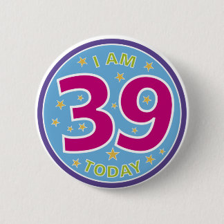 39th Birthday Badge Button