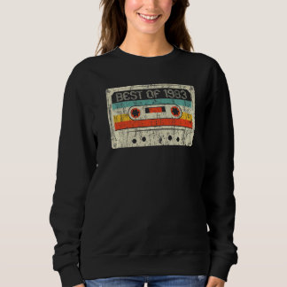 39th Birthday Best Of 1983 Cassette Tape 39 Years Sweatshirt