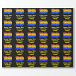 [ Thumbnail: 39th Birthday: Fun, Colorful Rainbow Inspired # 39 Wrapping Paper ]