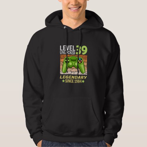 39th birthday gamer born in 1984 hoodie