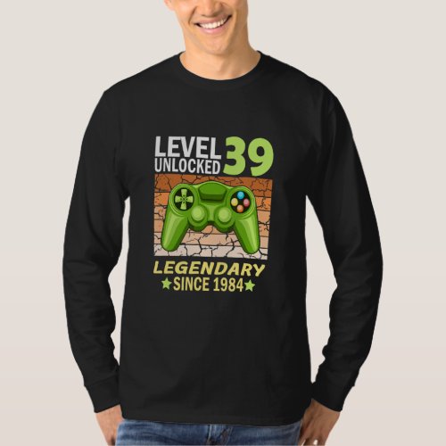 39th birthday gamer born in 1984 T_Shirt