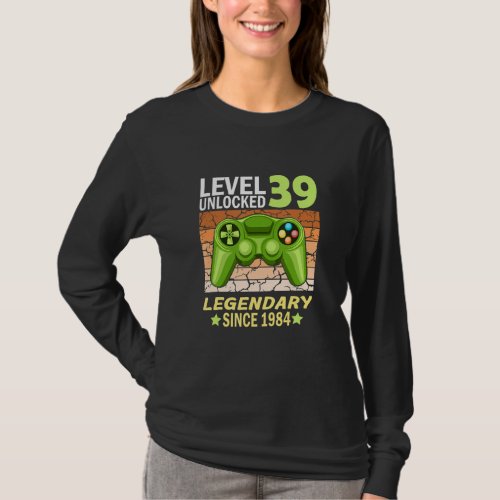 39th birthday gamer born in 1984 T_Shirt