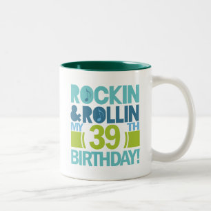 39th Birthday Gift Ideas Two-Tone Coffee Mug