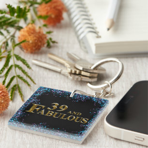39th Birthday Keychain
