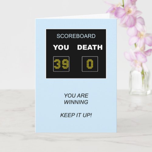 39th Birthday Scoreboard Card