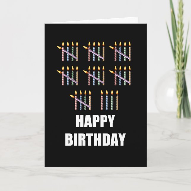 39th Birthday with Candles Card (Front)