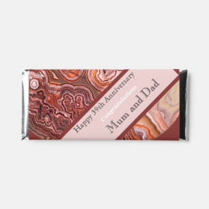 39th Wedding Anniversary Agate Hershey Bar Favors