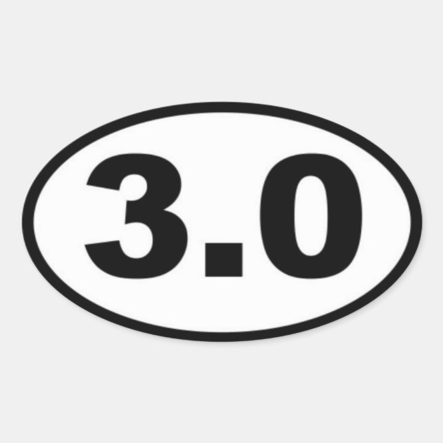 3.0 Mile Oval Sticker (Front)
