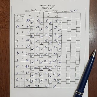 3-13 Score Card Notepad