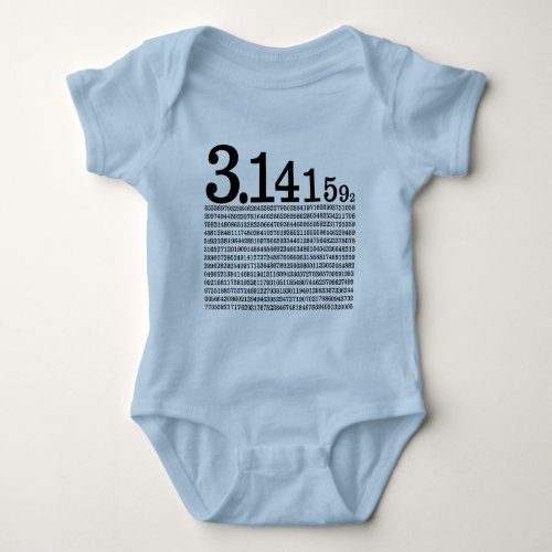 31415926 Pi Baby Bodysuit