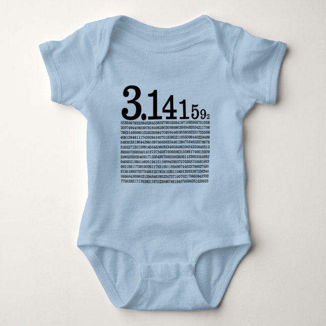 3.1415926 Pi Baby Bodysuit (Front)