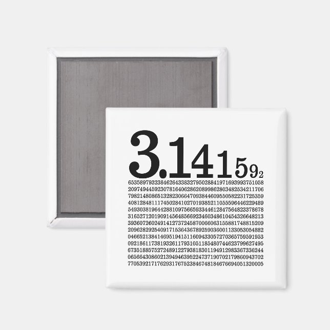 3.1415926 Pi Magnet | Zazzle