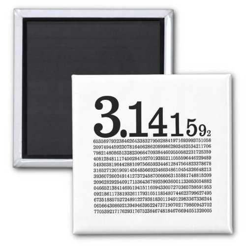 31415926 Pi Magnet