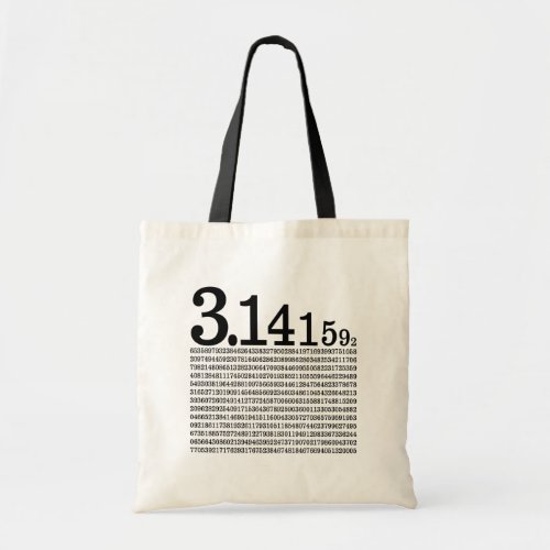 31415926 Pi Tote Bag