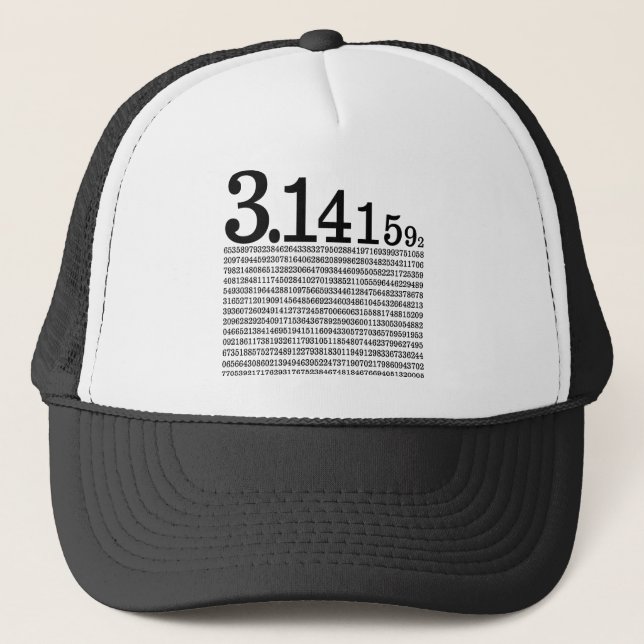 3.1415926 Pi Trucker Hat (Front)