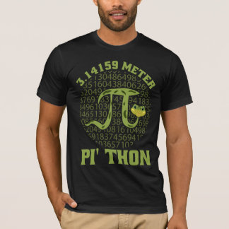 3.14159 Meter Pi-Thon Python Snake Pi Day Design T-Shirt