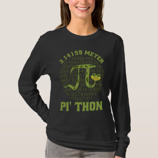 3.14159 Meter Pi-Thon Python Snake Pi Day Design T-Shirt