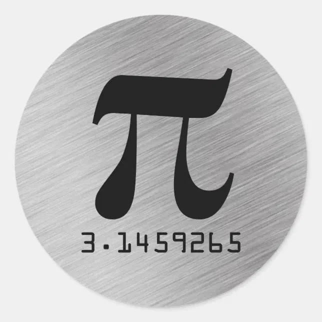 3.1459265 Pi Mathematical Constant Classic Round Sticker | Zazzle