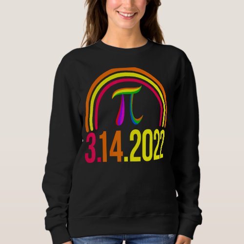 3 14 2022 Pi Math Rainbow  Men Mathletics Love Bir Sweatshirt