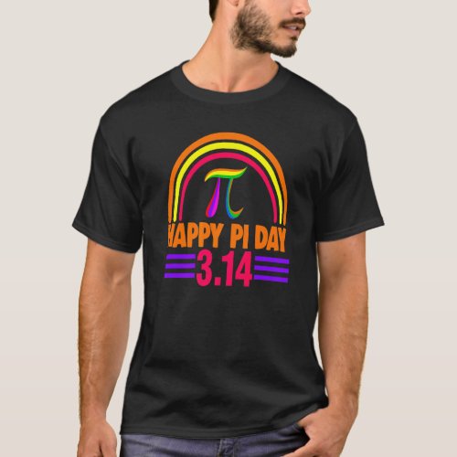 3 14 2022 Pi Math Rainbow  Men Mathletics Love Bir T_Shirt
