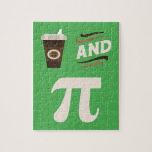 3.14 Coffee And Pie Pi Pun Funny Math Joke Jigsaw Puzzle