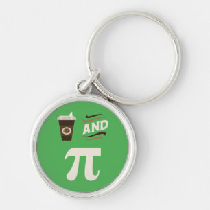3.14 Coffee And Pie Pi Pun Funny Math Joke Keychain