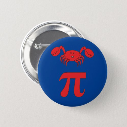 314 Crab Pie Pi Pun Funny Math Joke Button