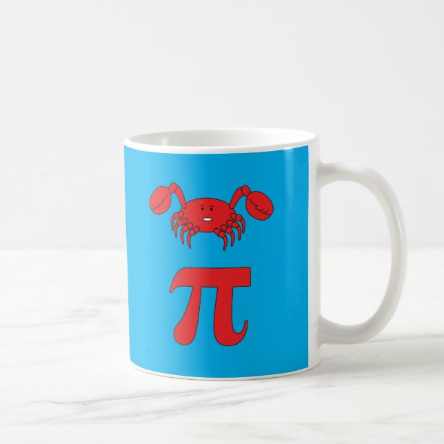 3.14 Crab Pie Pi Pun Funny Math Joke Coffee Mug (Right)